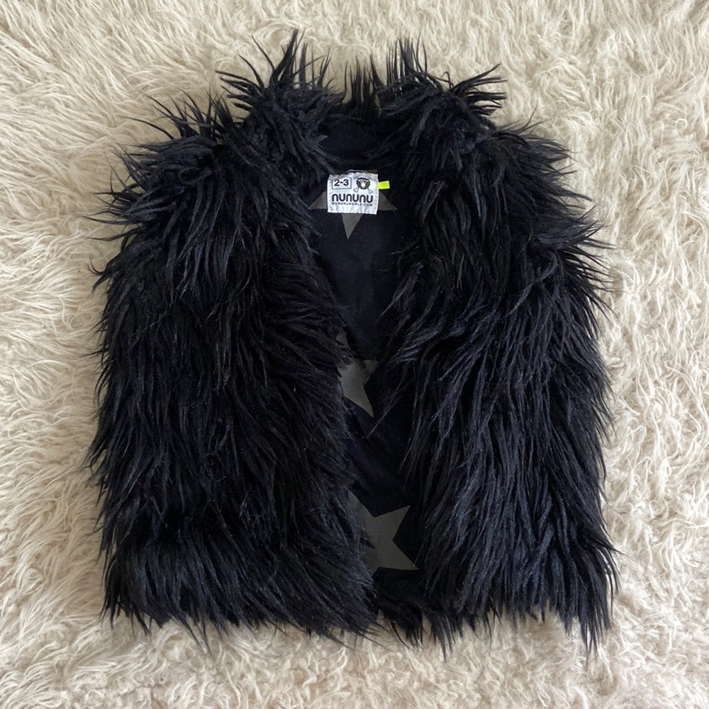 RARE nununu Toddler Faux Fur Jungle Vest